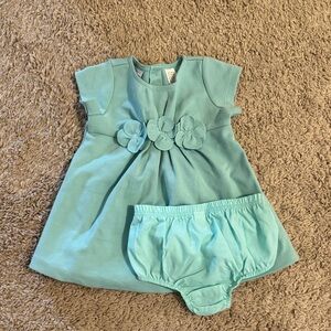 First Impressions Aqua Dress with Bloomers